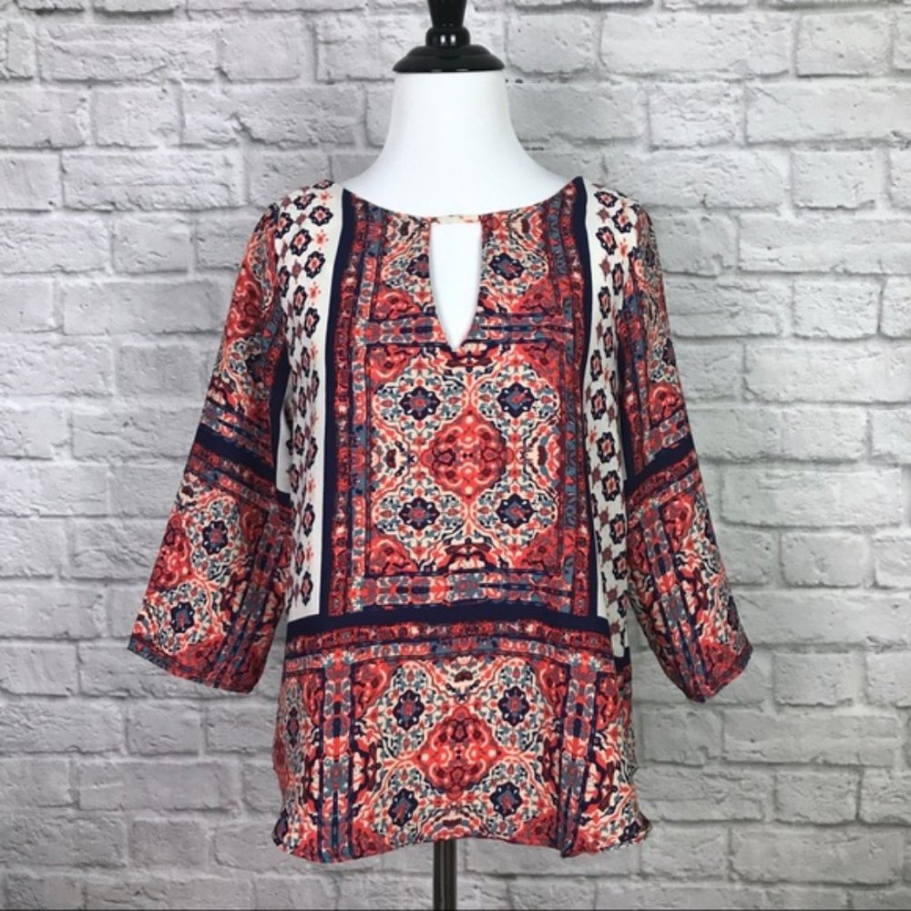 Renee C. Boho Blouse Top Small